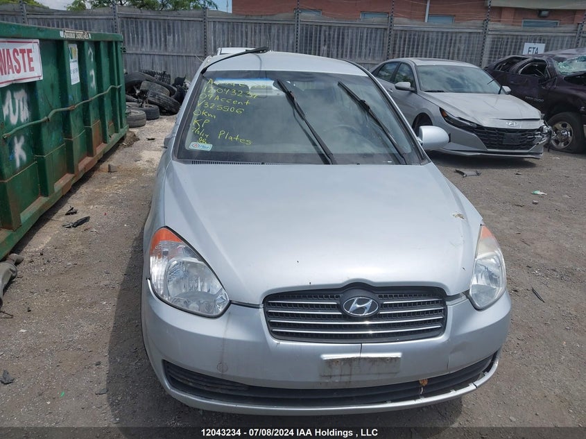 2009 Hyundai Accent VIN: KMHCN45C89U325506 Lot: 12043234