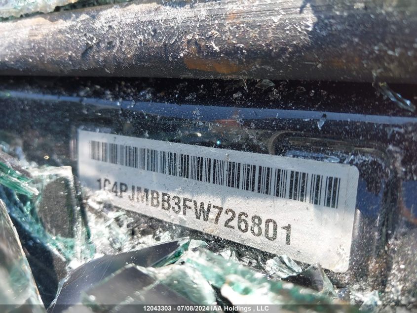 2015 Jeep Cherokee Trailhawk VIN: 1C4PJMBB3FW726801 Lot: 12043303