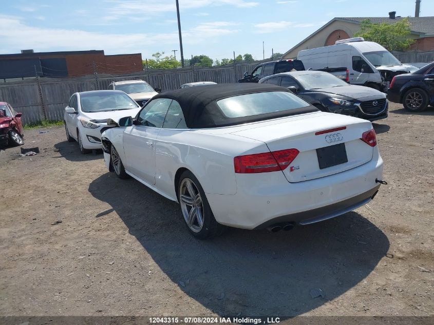 2011 Audi S5 VIN: WAUCGBFH2BN007603 Lot: 12043315