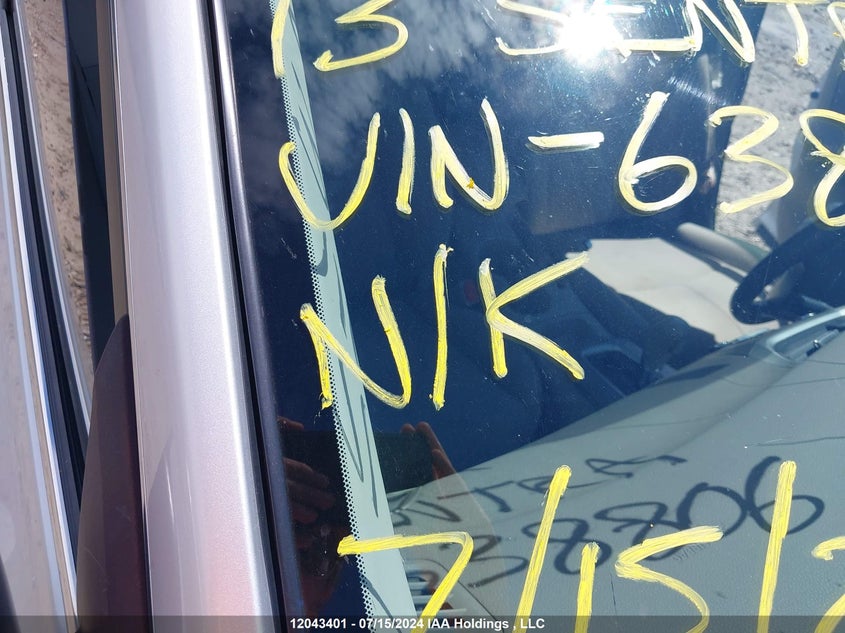 2013 Nissan Sentra VIN: 3N1AB7AP1DL638806 Lot: 12043401