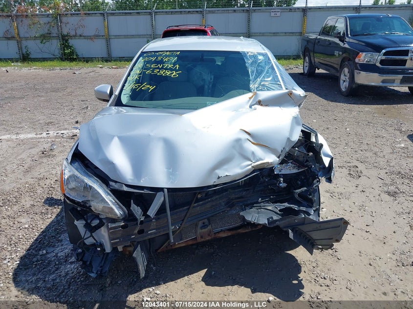 2013 Nissan Sentra VIN: 3N1AB7AP1DL638806 Lot: 12043401