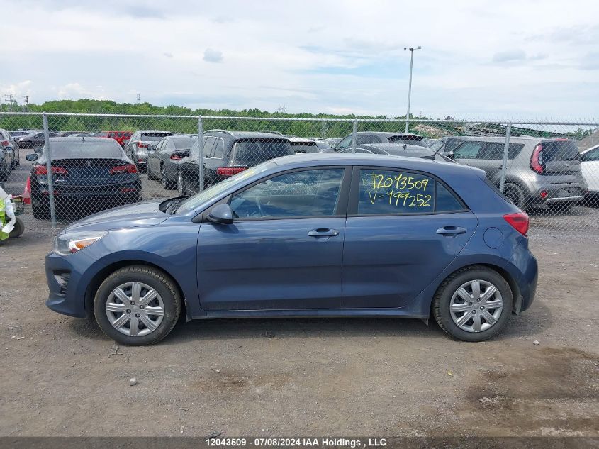 2022 Kia Rio 5-Door VIN: 3KPA25AD4NE499252 Lot: 12043509