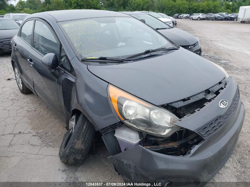 2012 Kia Rio Lx VIN: KNADM5A38C6735397 Lot: 12043537