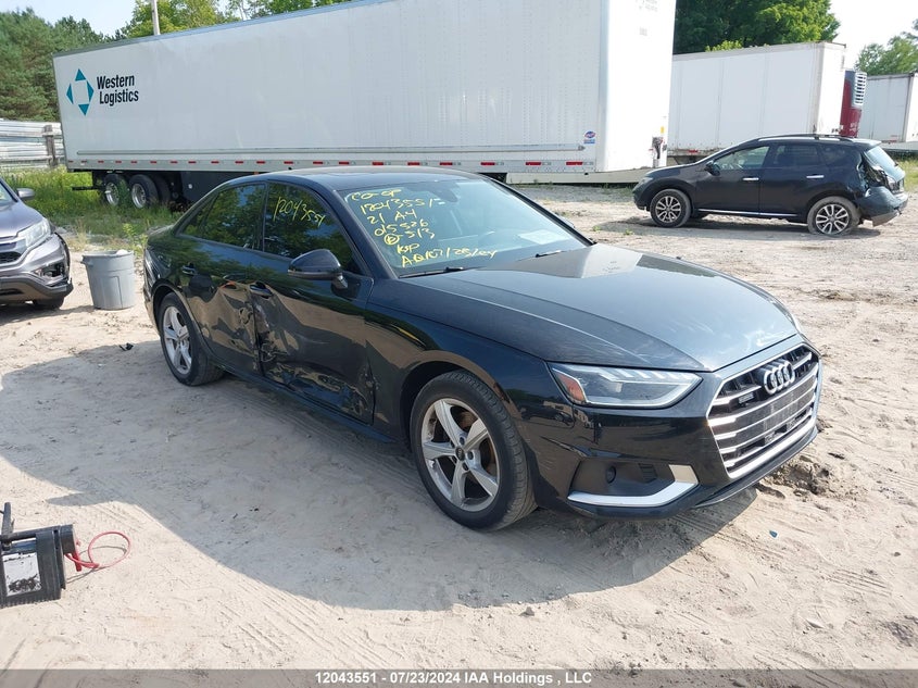 2021 Audi A4 Sedan VIN: WAUABAF46MN015526 Lot: 12043551