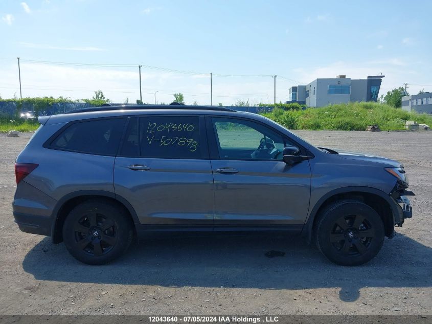 2022 Honda Pilot VIN: 5FNYF6H81NB507898 Lot: 12043640