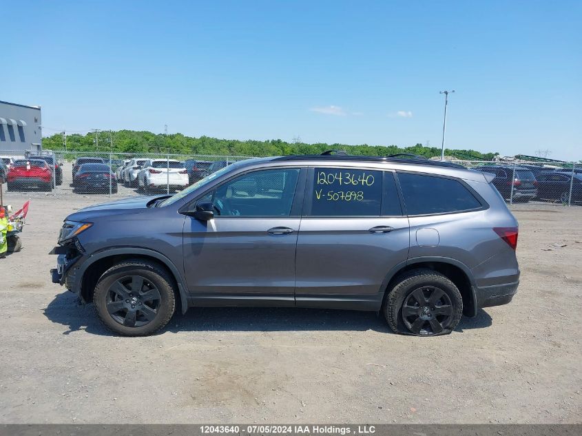 2022 Honda Pilot VIN: 5FNYF6H81NB507898 Lot: 12043640