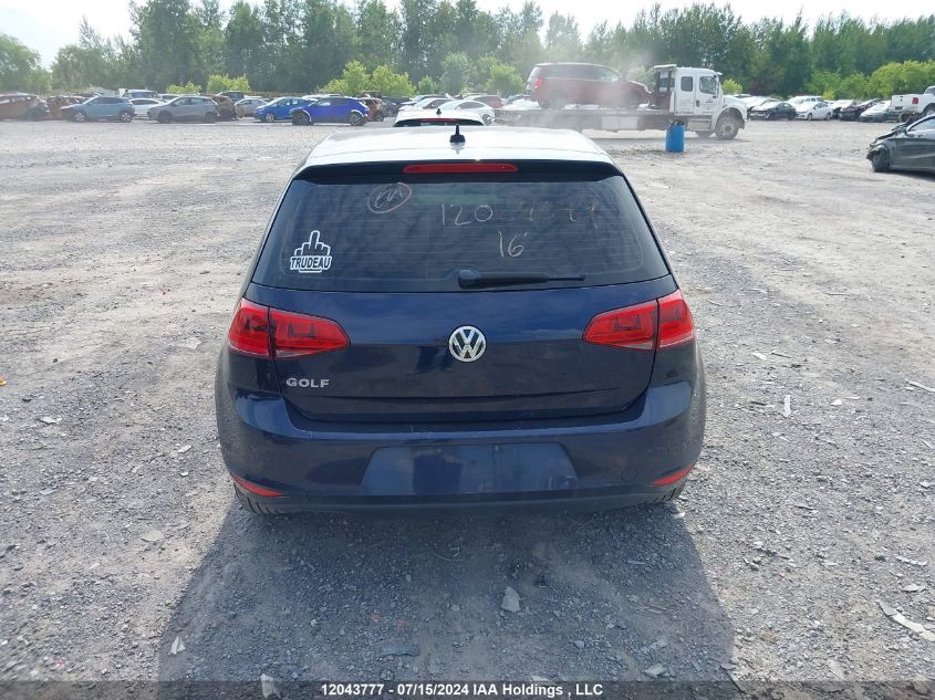 2016 Volkswagen Golf VIN: 3VW117AU8GM069079 Lot: 12043777