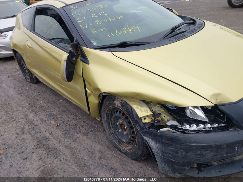 2013 Honda Cr-Z VIN: JHMZF1C62DS800030 Lot: 12043778