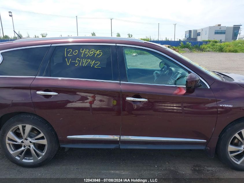 2014 Infiniti Qx60 Hybrid VIN: 5N1CL0MM0EC514742 Lot: 12043845