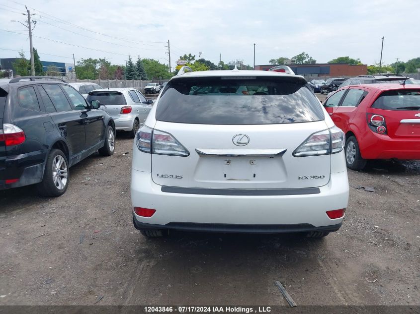 2010 Lexus Rx 350 VIN: 2T2BK1BA9AC016117 Lot: 12043846