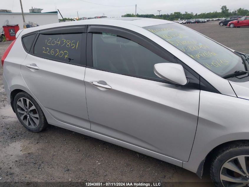 2015 Hyundai Accent Gls/Se VIN: KMHCU5AE6FU226307 Lot: 12043851