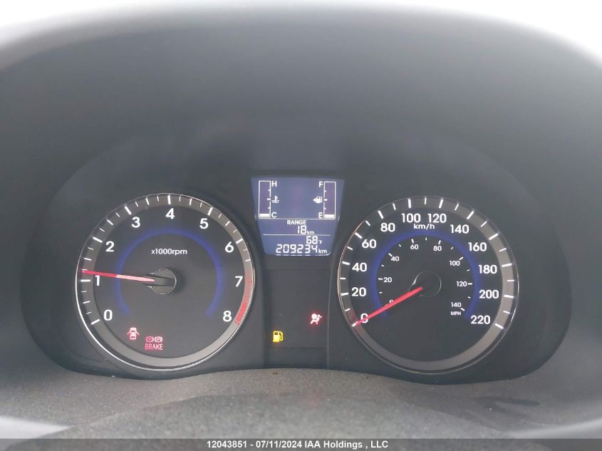 2015 Hyundai Accent Gls/Se VIN: KMHCU5AE6FU226307 Lot: 12043851