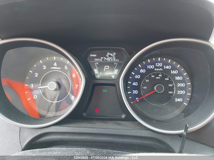 2012 Hyundai Elantra Limited VIN: 5NPDH4AE8CH124830 Lot: 12043858