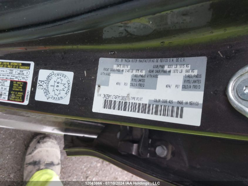 2015 Mazda Mazda3 VIN: 3MZBM1V74FM138507 Lot: 12043866