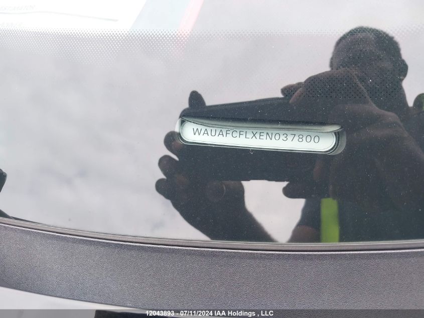 2014 Audi A4 VIN: WAUAFCFLXEN037800 Lot: 12043893