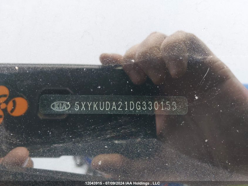 2013 Kia Sorento Ex VIN: 5XYKUDA21DG330153 Lot: 12043915