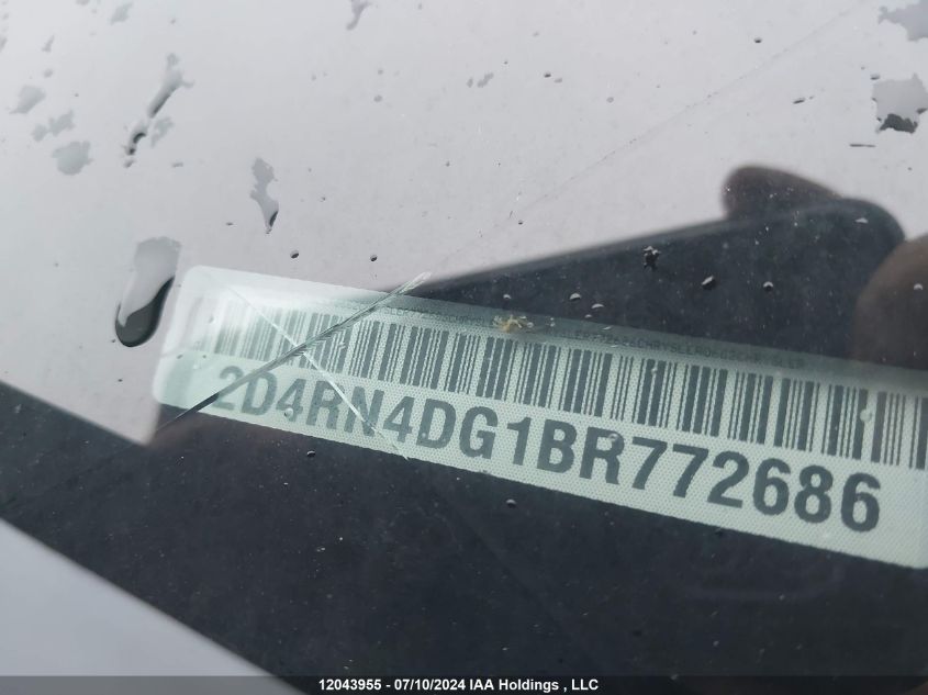 2011 Dodge Grand Caravan Express VIN: 2D4RN4DG1BR772686 Lot: 12043955