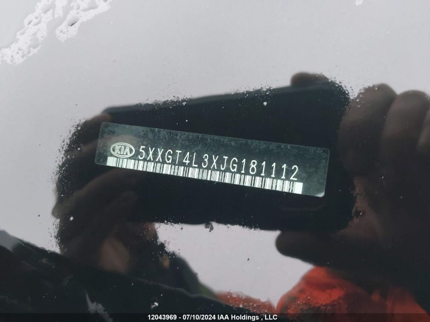 2018 Kia Optima Lx/S VIN: 5XXGT4L3XJG181112 Lot: 12043969