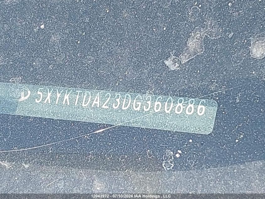 2013 Kia Sorento VIN: 5XYKTDA23DG360886 Lot: 12043972