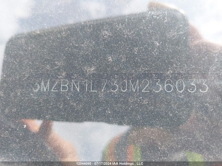 2018 Mazda Mazda3 VIN: 3MZBN1L73JM236033 Lot: 12044050