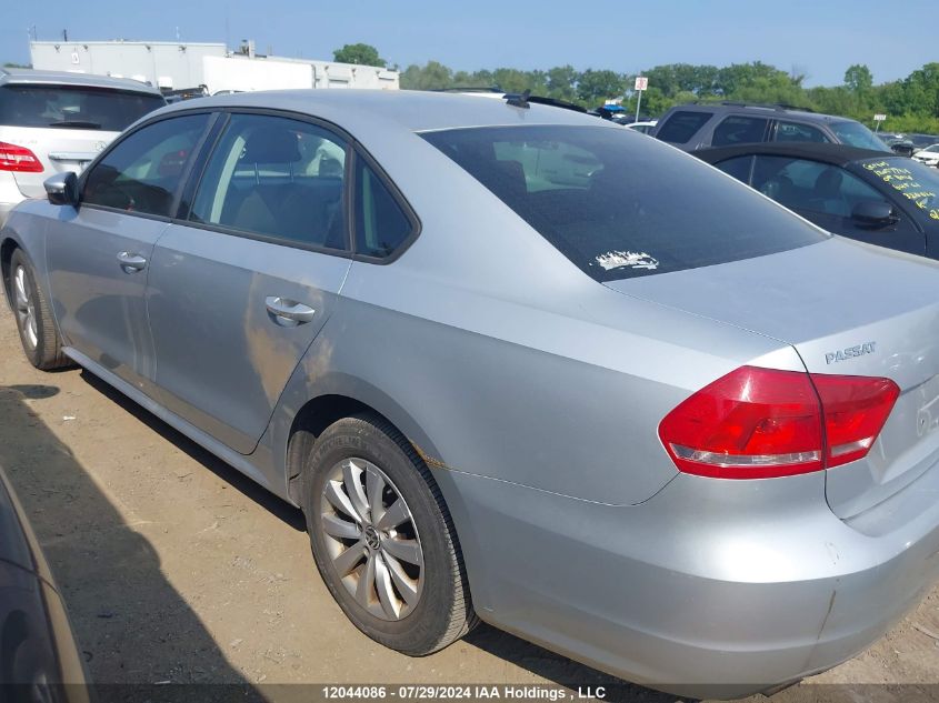 2012 Volkswagen Passat VIN: 1VWAH7A31CC001690 Lot: 12044086