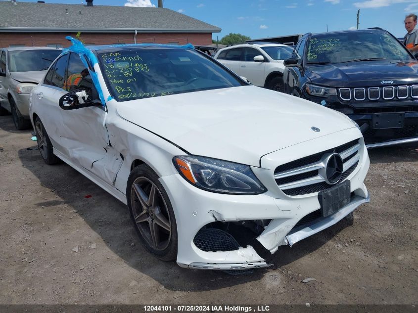 2018 Mercedes-Benz C-Class VIN: 55SWF4KB7JU252893 Lot: 12044101