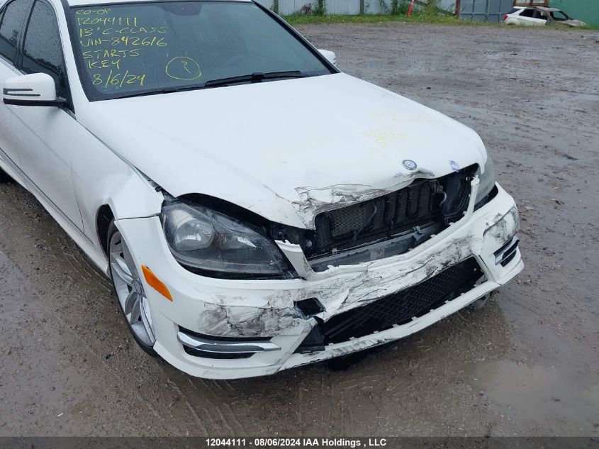 2013 Mercedes-Benz C-Class VIN: WDDGF8AB4DA842616 Lot: 12044111
