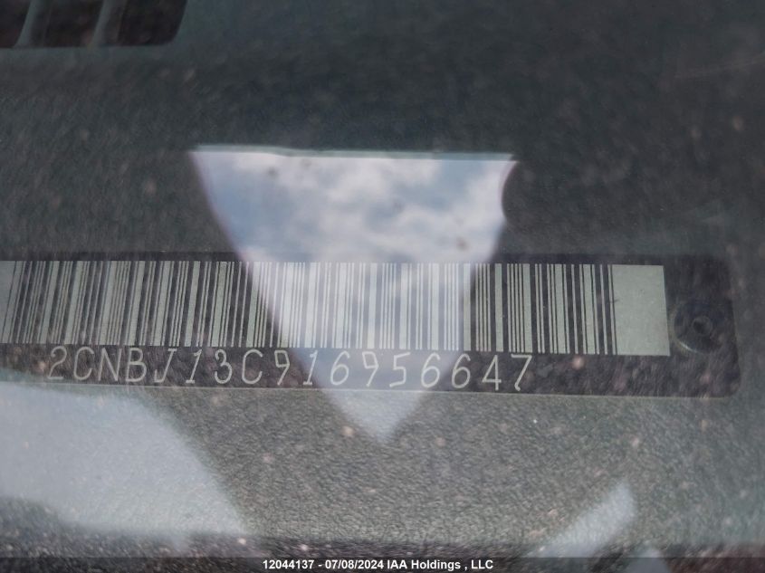 2001 Chevrolet Tracker VIN: 2CNBJ13C916956647 Lot: 12044137