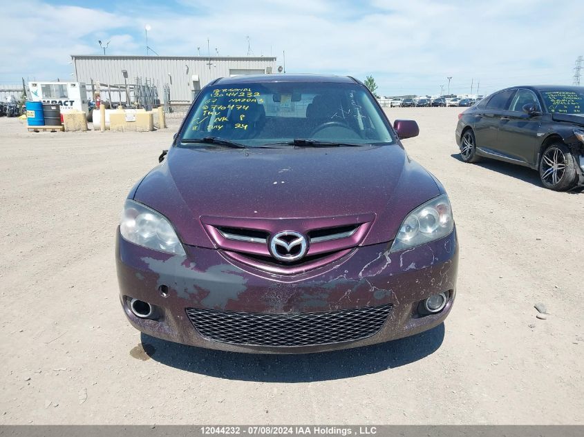 2007 Mazda 3 Hatchback VIN: JM1BK343671770474 Lot: 12044232