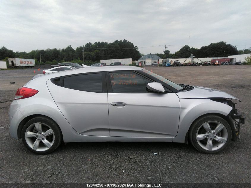 2014 Hyundai Veloster VIN: KMHTC6AD1EU206951 Lot: 12044258