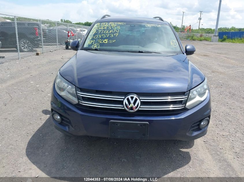 2017 Volkswagen Tiguan Wolfsburg VIN: WVGNV7AX5HK035737 Lot: 12044353