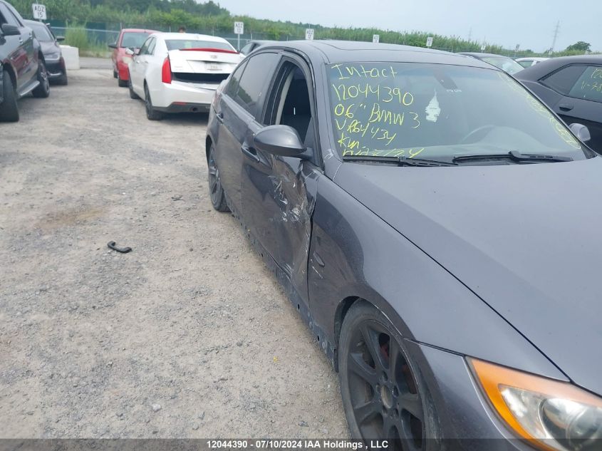 2006 BMW 3 Series VIN: WBAVB13586KR64434 Lot: 12044390