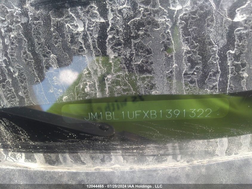 2011 Mazda Mazda3 VIN: JM1BL1UFXB1391322 Lot: 12044465