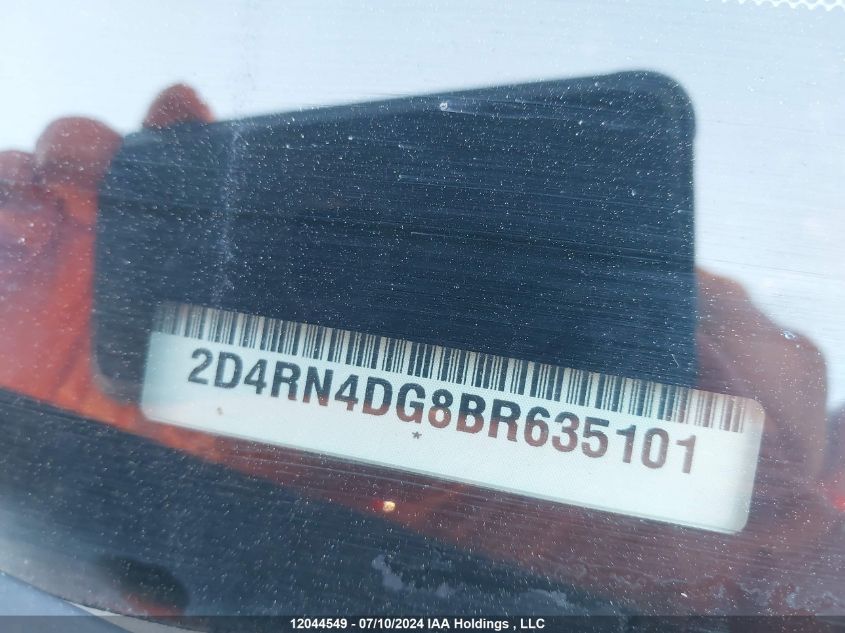 2011 Dodge Grand Caravan Express VIN: 2D4RN4DG8BR635101 Lot: 12044549