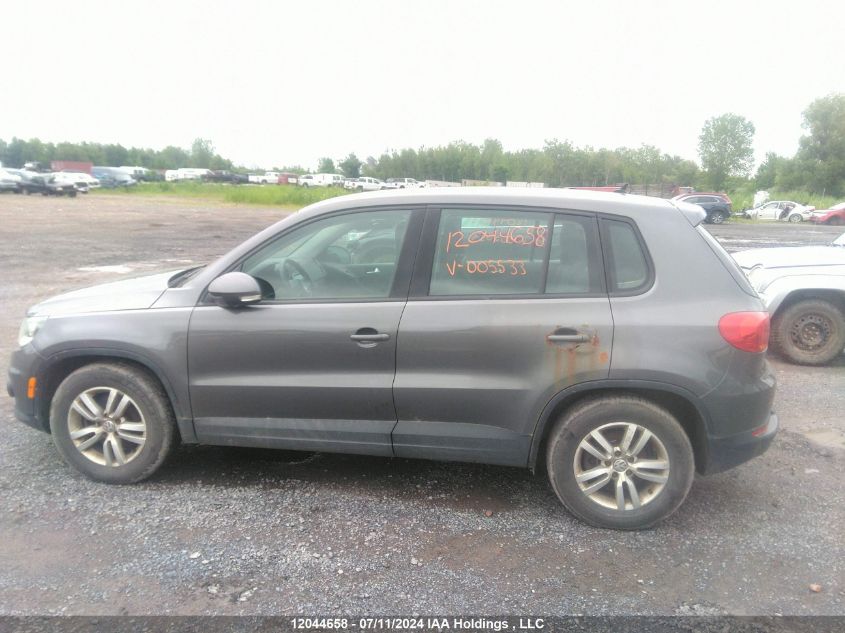 2012 Volkswagen Tiguan S/Se/Sel VIN: WVGBV7AX9CW005533 Lot: 12044658