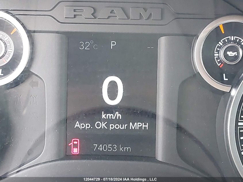 2019 Ram 1500 Tradesman VIN: 1C6SRFGTXKN631126 Lot: 12044729