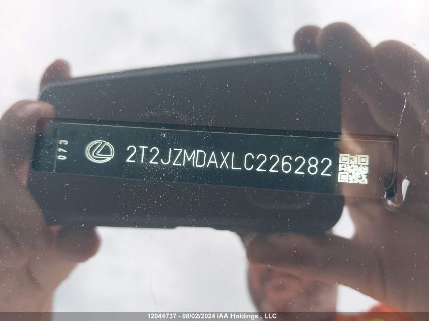 2020 Lexus Rx 350 VIN: 2T2JZMDAXLC226282 Lot: 12044737