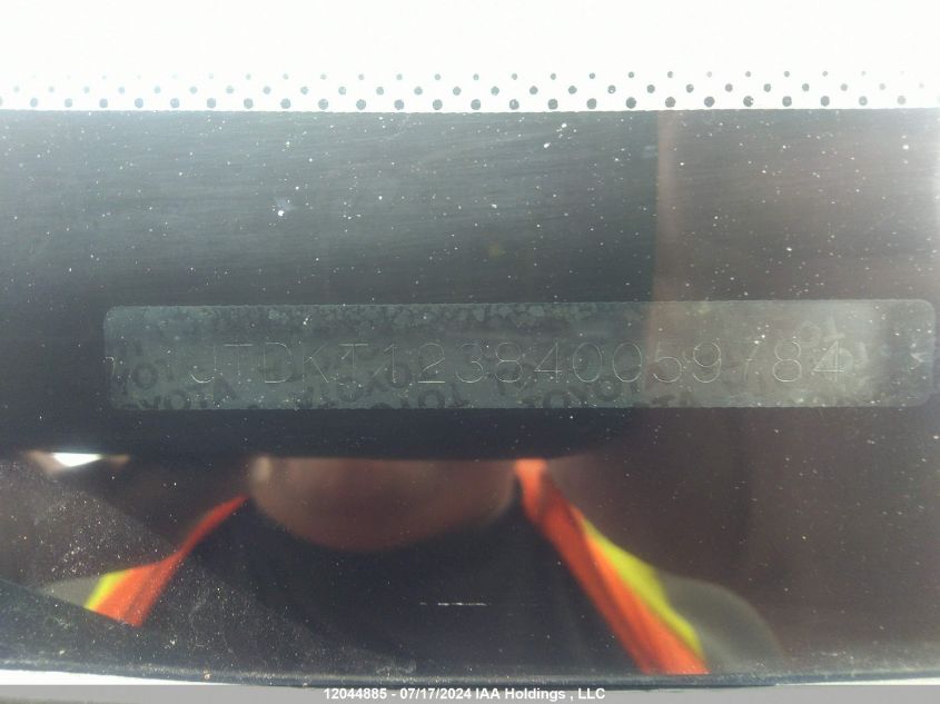 2004 Toyota Echo VIN: JTDKT123840059784 Lot: 12044885