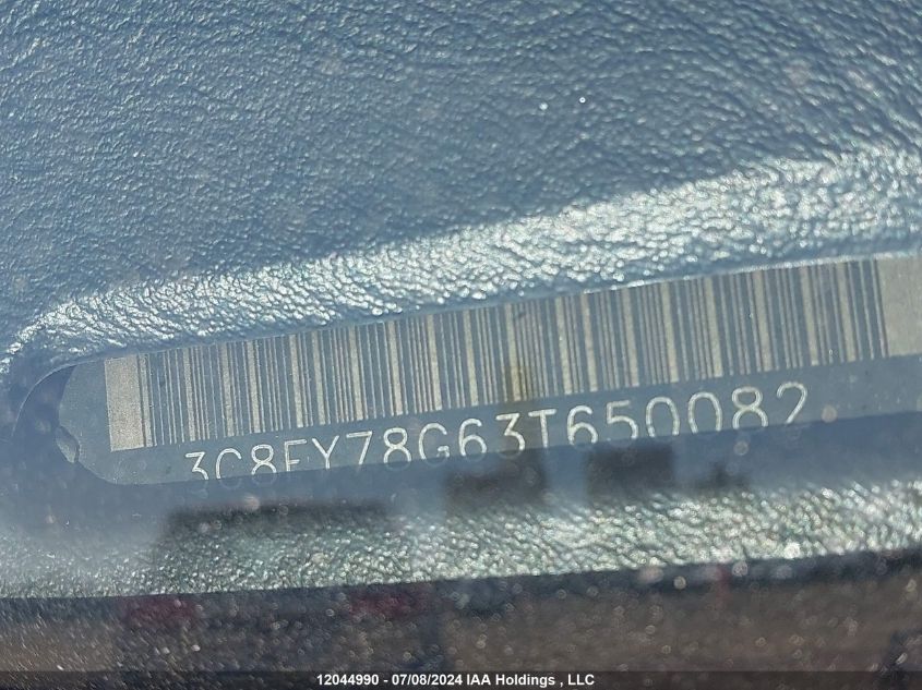 2003 Chrysler Pt Cruiser VIN: 3C8FY78G63T650082 Lot: 12044990