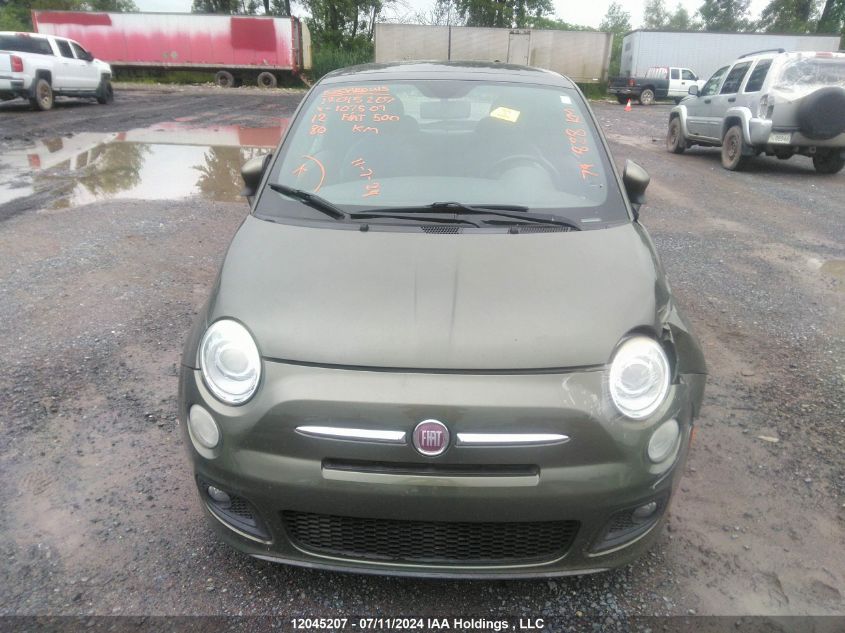 2012 Fiat 500 Sport VIN: 3C3CFFBR0CT107507 Lot: 12045207