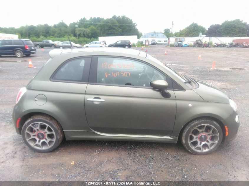 2012 Fiat 500 Sport VIN: 3C3CFFBR0CT107507 Lot: 12045207