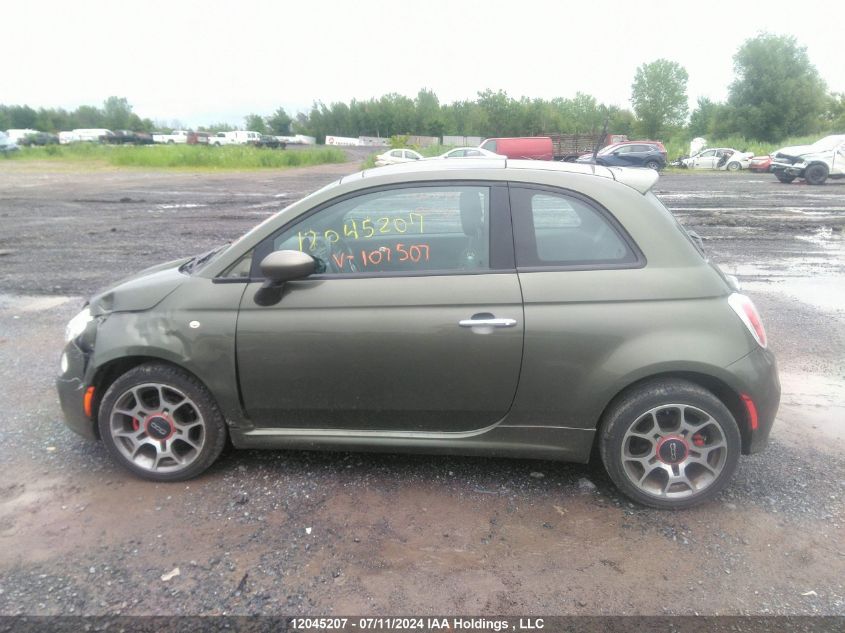 2012 Fiat 500 Sport VIN: 3C3CFFBR0CT107507 Lot: 12045207