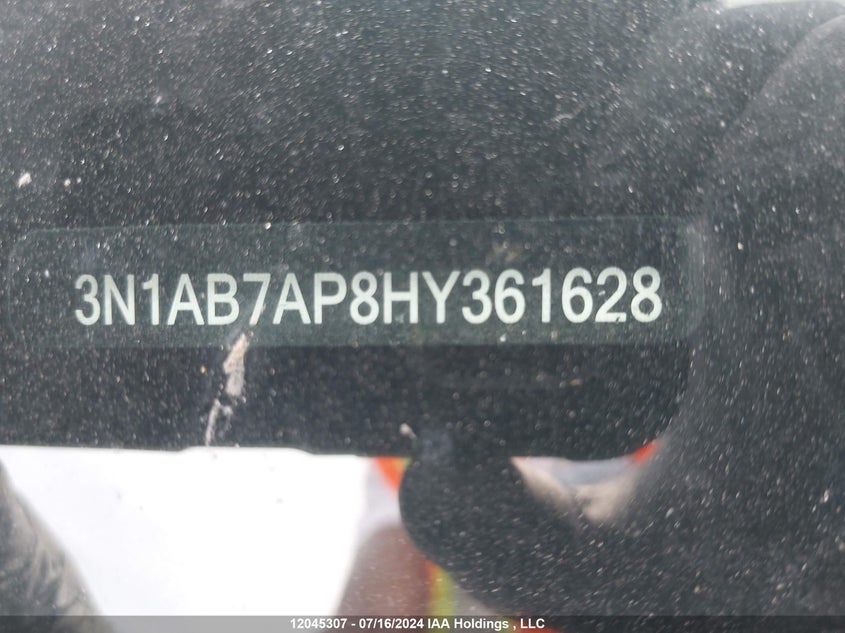 2017 Nissan Sentra VIN: 3N1AB7AP8HY361628 Lot: 12045307