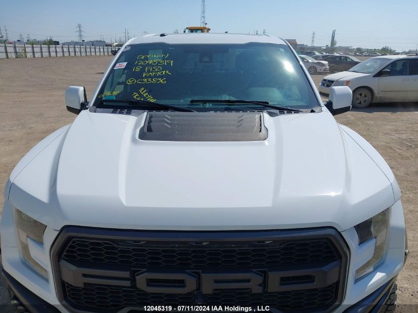 2018 Ford F150 Raptor VIN: 1FTFW1RG3JFC33836 Lot: 12045319