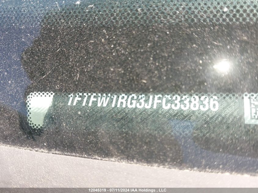 2018 Ford F150 Raptor VIN: 1FTFW1RG3JFC33836 Lot: 12045319