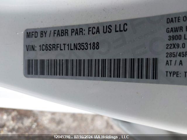 2020 Ram 1500 Rebel VIN: 1C6SRFLT1LN353188 Lot: 12045390