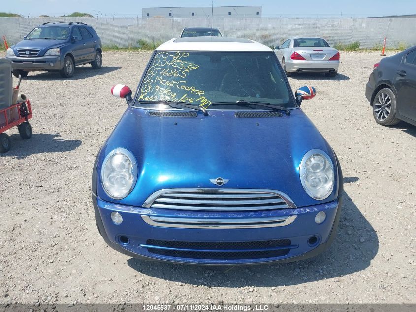 2006 Mini Cooper Hardtop VIN: WMWRC33596TJ76895 Lot: 12045537