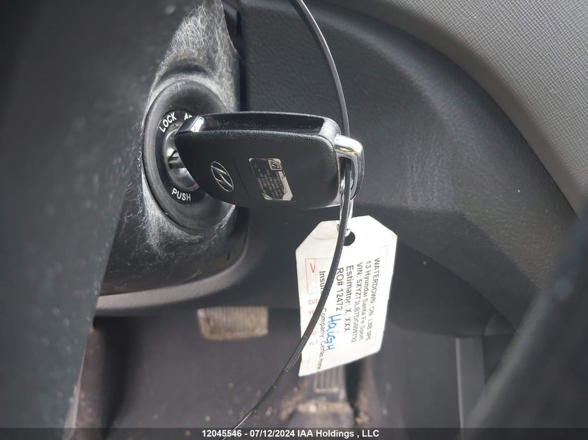 2013 Hyundai Santa Fe Sport VIN: 5XYZT3LB7DG009792 Lot: 12045546