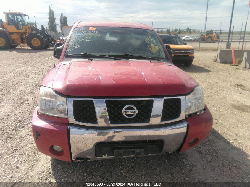 2006 Nissan Titan Xe/Se/Le VIN: 1N6AA06B06N530715 Lot: 12045593