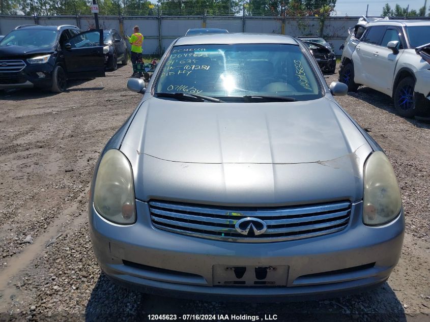 2004 Infiniti G35 VIN: JNKCV51E44M107281 Lot: 12045623